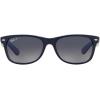 imageRayBan RB2132 New Wayfarer Gradient Square SunglassesMatte Blue on Transparent BluePolarized Blue Gradient