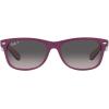 imageRayBan RB2132 New Wayfarer Gradient Square SunglassesMatte Violet on Transparent VioletGrey Gradient Polarized
