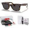imageRayBan Rb2140 Original Wayfarer Square SunglassesHavana on Transparent BrownDark Grey