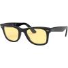 imageRayBan Rb2140f Original Wayfarer Low Bridge Fit Square SunglassesBlackYellow