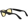 imageRayBan Rb2140f Original Wayfarer Low Bridge Fit Square SunglassesBlackYellow