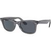 imageRayBan Rb2140 Original Wayfarer Square SunglassesTransparent GreyBlue