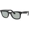 imageRayBan Rb2140f Original Wayfarer Low Bridge Fit Square SunglassesMatte BlackLight Grey