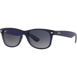 imageRayBan RB2132 New Wayfarer Gradient Square SunglassesMatte Blue on Transparent BluePolarized Blue Gradient