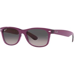 imageRayBan RB2132 New Wayfarer Gradient Square SunglassesMatte Violet on Transparent VioletGrey Gradient Polarized