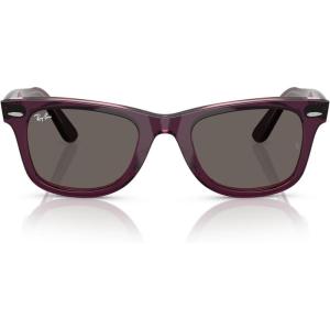 imageRayBan Rb2140 Original Wayfarer Square SunglassesViolet on Transparent PinkDark Grey