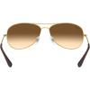 imageRayBan RB3362 Cockpit Aviator SunglassesGoldClear Gradient Brown