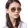 imageRayBan Unisex Rb3548n Hexagonal Flat Lens Evolve Photochromic Hexagonal SunglassesGoldBrown Gradient Grey