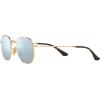 imageRayBan Unisex Rb3548n Hexagonal Flat Lens Evolve Photochromic Hexagonal SunglassesGoldGrey Flash