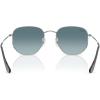 imageRayBan Unisex Rb3548n Hexagonal Flat Lens Evolve Photochromic Hexagonal SunglassesSilverBlue Gradient Grey