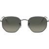 imageRayBan Unisex Rb3548n Hexagonal Flat Lens Evolve Photochromic Hexagonal SunglassesGunmetalLight Grey Gradient Dark Grey