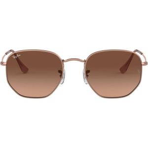 imageRayBan Unisex Rb3548n Hexagonal Flat Lens Evolve Photochromic Hexagonal SunglassesCopperPink Gradient Brown