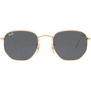 imageRayBan Unisex Rb3548n Hexagonal Flat Lens Evolve Photochromic Hexagonal SunglassesGoldBlue