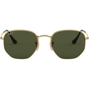 imageRayBan Unisex Rb3548n Hexagonal Flat Lens Evolve Photochromic Hexagonal SunglassesGoldG15 Green Polarized