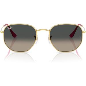 imageRayBan Unisex Rb3548n Hexagonal Flat Lens Evolve Photochromic Hexagonal SunglassesGoldGrey Gradient