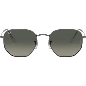 imageRayBan Unisex Rb3548n Hexagonal Flat Lens Evolve Photochromic Hexagonal SunglassesGunmetalLight Grey Gradient Dark Grey