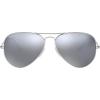 imageRayBan RB3025 Classic Evolve Photochromic Aviator SunglassesMatte SilverDark Grey Mirror Polar