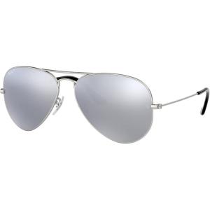 imageRayBan RB3025 Classic Evolve Photochromic Aviator SunglassesMatte SilverDark Grey Mirror Polar
