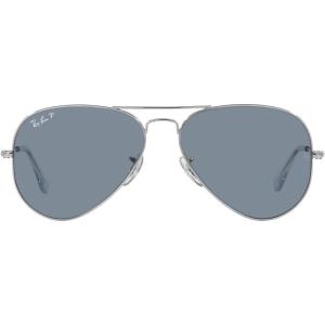 imageRayBan Unisex RB3025 ClassicSilverPolarized Blue