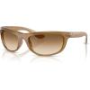 imageRayBan Mens Rb4089 Balorama Rectangular SunglassesOpal Light BrownClear Gradient Brown