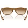 imageRayBan Mens Rb4089 Balorama Rectangular SunglassesOpal Light BrownClear Gradient Brown