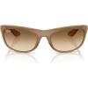 imageRayBan Mens Rb4089 Balorama Rectangular SunglassesOpal Light BrownClear Gradient Brown
