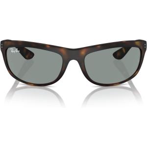 imageRayBan Mens Rb4089 Balorama Rectangular SunglassesMatte HavanaBlue
