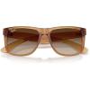 imageRayBan RB4165 Justin Rectangular SunglassesRubber BeigeGradient Brown