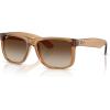 imageRayBan RB4165 Justin Rectangular SunglassesRubber BeigeGradient Brown