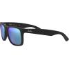 imageRayBan RB4165 Justin Rectangular SunglassesRubber BlackBlue Mirrored
