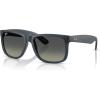 imageRayBan RB4165 Justin Rectangular SunglassesRubber BlueGradient Grey