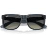 imageRayBan RB4165 Justin Rectangular SunglassesRubber BlueGradient Grey