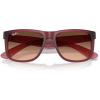 imageRayBan RB4165 Justin Rectangular SunglassesRubber VioletBrown Gradient