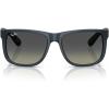 imageRayBan RB4165 Justin Rectangular SunglassesRubber BlueGradient Grey