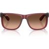 imageRayBan RB4165 Justin Rectangular SunglassesRubber VioletBrown Gradient