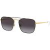 imageRayBan RB3588 Square SunglassesBlack on GoldLight Grey Gradient Dark Grey