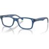 imageRayBan Kids Ry1531 Square Prescription Eyeglass FramesTop Dark BlueBrownLight GreyDemo Lens