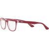 imageRayBan unisexchild Ry1592 Square Prescription Eyeglass FramesRed on TransparentDemo Lens