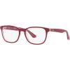 imageRayBan unisexchild Ry1592 Square Prescription Eyeglass FramesRed on TransparentDemo Lens