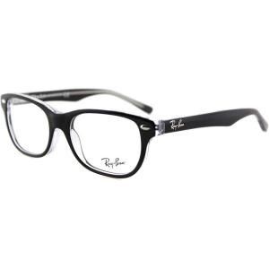 imageRayBan unisexchild Ry1555 Square Prescription Eyeglass FramesBlack on TransparentDemo Lens