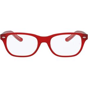 imageRayBan unisexchild Ry1555 Square Prescription Eyeglass FramesRed on TransparentDemo Lens