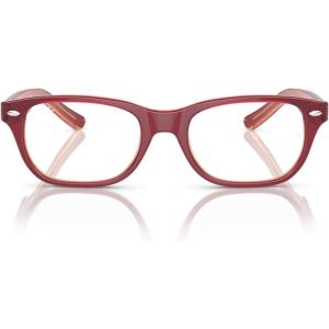 imageRayBan unisexchild Ry1555 Square Prescription Eyeglass FramesTop RedVioletOrangeDemo Lens