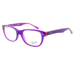 imageRayBan unisexchild Ry1555 Square Prescription Eyeglass FramesViolet on Fuchsia FluorescentDemo Lens