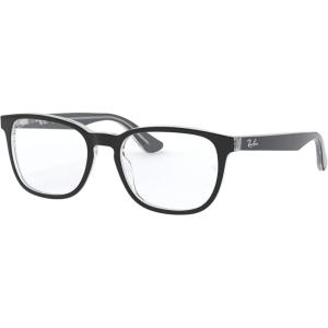 imageRayBan unisexchild Ry1592 Square Prescription Eyeglass FramesBlack on TransparentDemo Lens