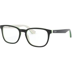 imageRayBan unisexchild Ry1592 Square Prescription Eyeglass FramesBlack on WhiteGreenDemo Lens