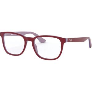 imageRayBan unisexchild Ry1592 Square Prescription Eyeglass FramesRed on GreyBlueDemo Lens