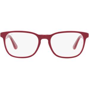 imageRayBan unisexchild Ry1592 Square Prescription Eyeglass FramesRed on TransparentDemo Lens