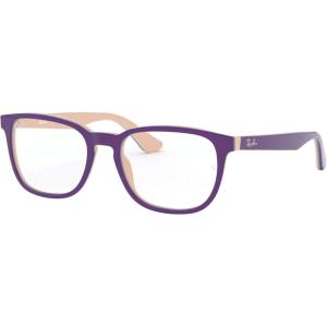 imageRayBan unisexchild Ry1592 Square Prescription Eyeglass FramesViolet on PinkBlueDemo Lens