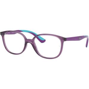 imageRayBan unisexchild Ry1598 Square Prescription Eyeglass FramesTransparent VioletRubber Light BlueDemo Lens
