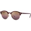 imageRayBan RB4246 Clubround Round SunglassesBordeaux on Rose GoldRed Polarized Gradient